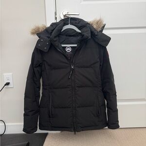 Canada Goose Black Jacket with Fur Trim